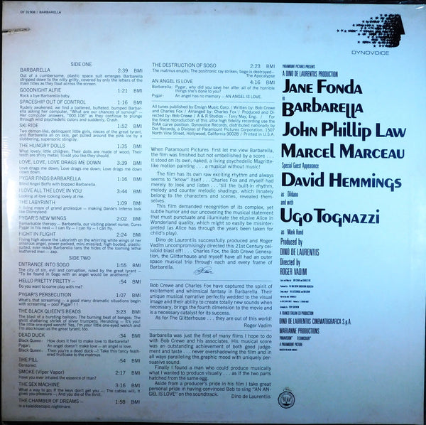 BARBARELLA ORIGINAL SOUNDTRACK