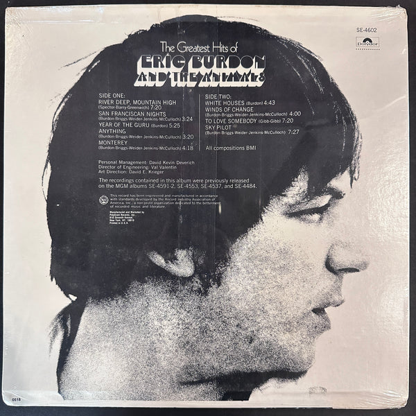 ERIC BURDON AND THE ANIMALS THE GREATEST HITS OF