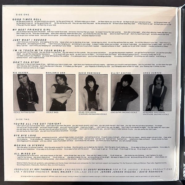 THE CARS THE CARS M.F.S.L