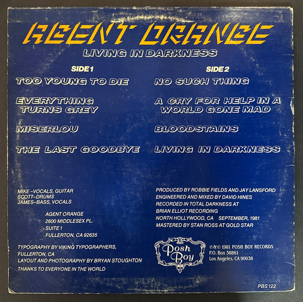 AGENT ORANGE LIVING IN DARKNESS