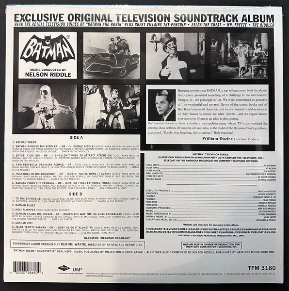 NELSON RIDDLE BATMAN EXCLUSIVE ORIGINAL TELEVISION SOUNDTRACK