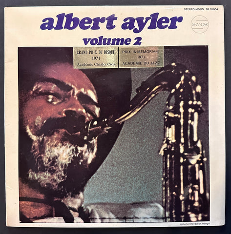 ALBERT AYLER NUITS DE LA FONDATION MAEGHT VOLUME 2