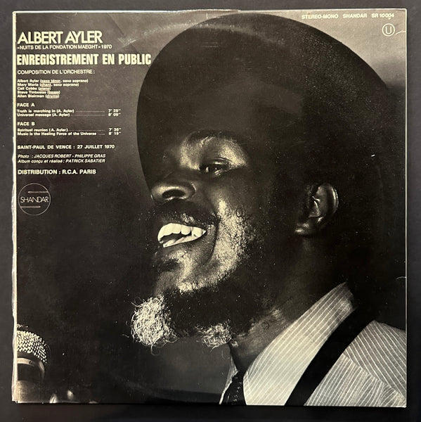 ALBERT AYLER NUITS DE LA FONDATION MAEGHT VOLUME 2