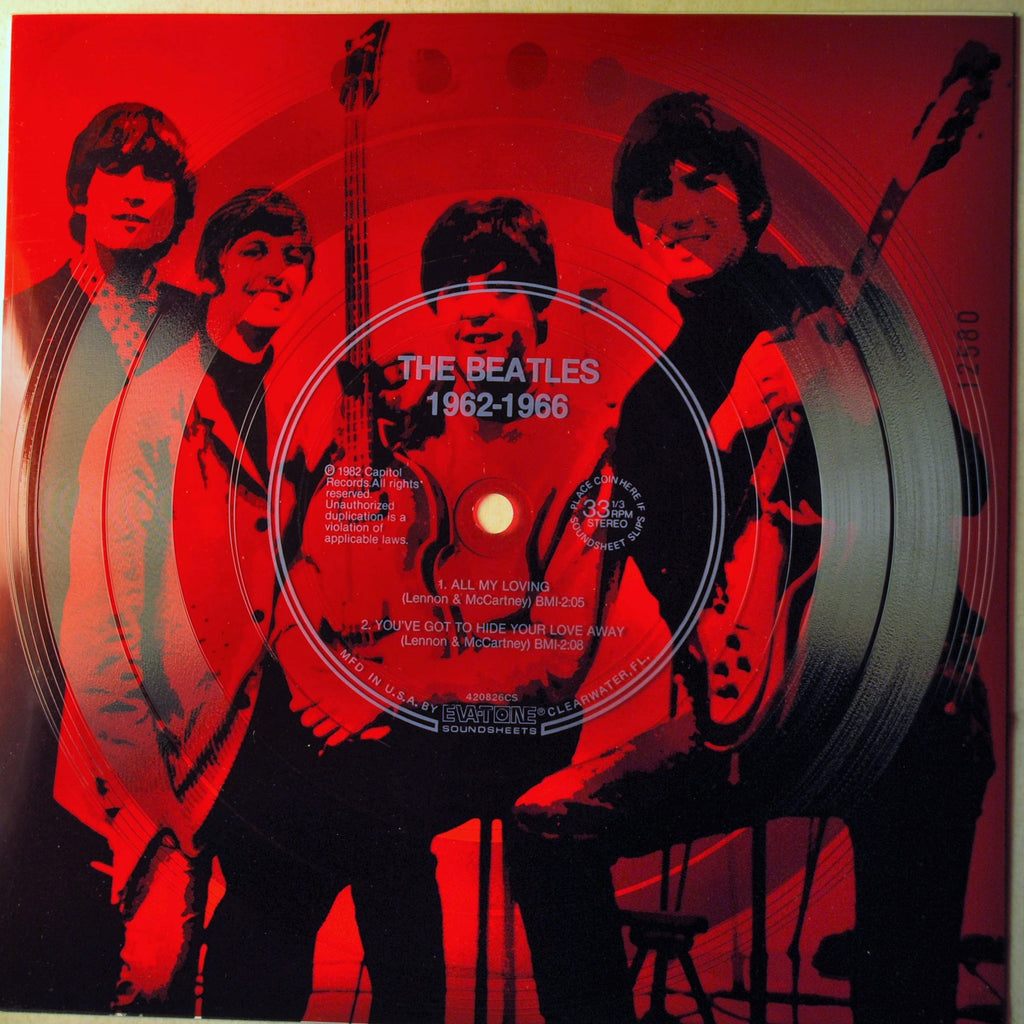 BEATLES RED WHITE & BLUE MUSICLAND FLEXI DISCS
